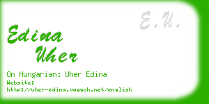 edina uher business card